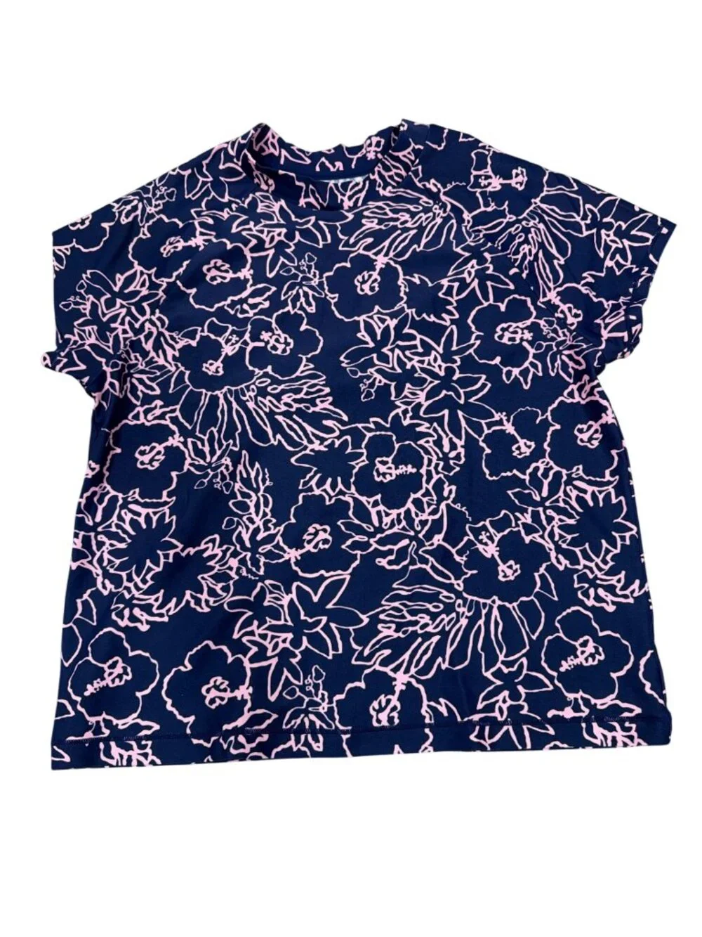 Athleta Girl Navy & Pink Floral Rashguard Set XL 14 With Justice Bikini L 12/14